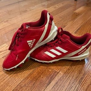 Adidas Icon Baseball Cleats size 5 Red